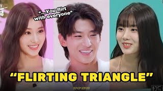 quotFlirting Trianglequot with Kwon Eunbi TWICE Sana amp Dex Excites KNetz kpop [upl. by Greenland]