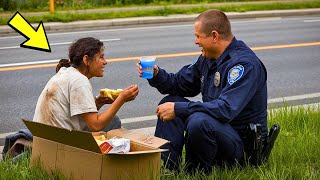 Polizist gibt einer Obdachlosen Frau sein Essen – Als er sie erkennt steht er unter SCHOCK 😱 [upl. by Tung958]