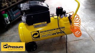 Compressor de Ar 50 litros MotoPress da Pressure Aquisição na Garagem [upl. by Fauch]