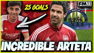 ARTETA 2324 ARSENAL TACTICS  CHAMPIONS LEAGUE WIN FM23 [upl. by Ydorb372]