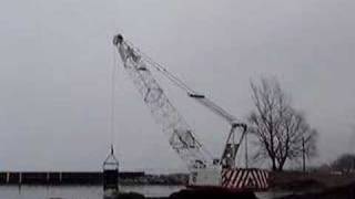 Link Belt Sumitomo LS108RH dragline dredging [upl. by Nessim]