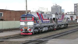 Original Mongolian diesel locomotive 2ZAGAL You wont see it anywhere else in the world UlanBator [upl. by Turpin]