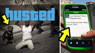 GTA 5  What Happens to Chop if You Get BUSTED [upl. by Ahsimrac867]