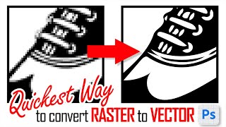 Photoshop Quickest Way to Transform Raster Images into Vectors [upl. by Afirahs120]