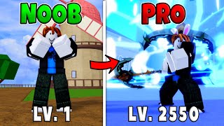 Noob to Pro Level 1 to Max Level 2550 and Obtaining All Swords amp Awakening Rabbit v4 in Blox Fruits [upl. by Ellebyam]