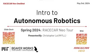 522024 6x12 Autonomous RACECAR Workshop [upl. by Caputto]