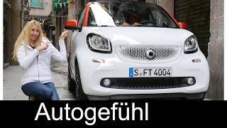 Smart fortwo FULL REVIEW amp comparison vs Smart forfour test drive allnew neuer 2016  Autogefühl [upl. by Chavaree]