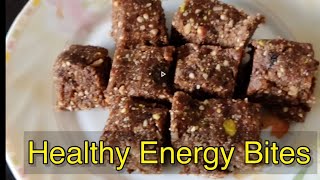 Healthy Energy Bites  Dates nuts and seeds granola bar  No sugar granola bar [upl. by Aruasor]