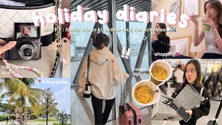 HOLIDAY DIARIES ˚｡⋆✈︎ catch flight shopping airbnb tour  spend my first night in kl 🌸💭 [upl. by Ahsini]