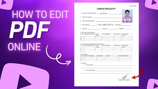 How To Edit Pdf File For Free  How to edit pdf file online  best pdf editor  Aazz Ahmad [upl. by Tessie]