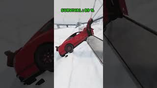 CARS VS SNOWING ROAD VS POTHOLES  BEAMNG DRIVE shorts [upl. by Amikehs]