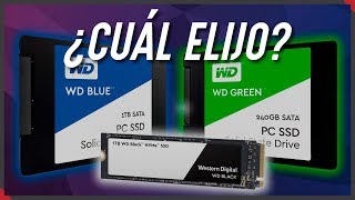 💪WD BLUE vs 💲WD GREEN vs 🏃‍♂WD BLACK  ✋TODAS las diferencias🤚 [upl. by Horst]