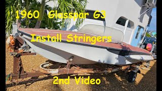 Fiber glassing in Coosa Board Stringer build on my 1960 Glasspar G3 [upl. by Aloz875]