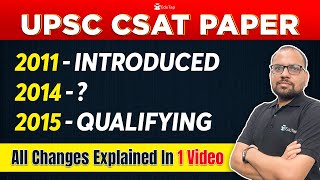 What is UPSC CSAT Paper  Changes in UPSC CSAT Since 2011  UPSC CSAT 2024 Preparation EduTap [upl. by Eiramlatsyrc]