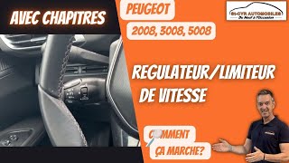 Peugeot 3008 2008 5008 le regulateurlimiteur de vitesse comment ça marche [upl. by Marvin]