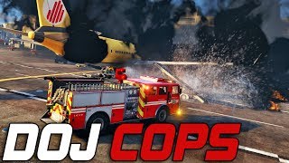 Dept of Justice Cops 181  LSX Plane Fires FireMedical [upl. by Hedaza]