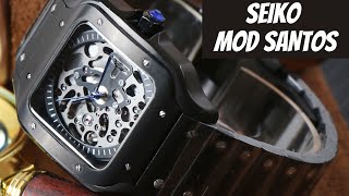 Custom Seiko Santos MOD Skeleton  Wristmodding Reviews seikomod watchreview [upl. by Laehcor480]