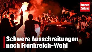 Ausnahmezustand Schwere Ausschreitungen nach FrankreichWahl  kronetv NEWS [upl. by Dieball973]