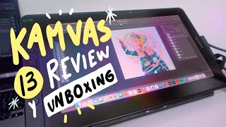 ¿Usar una tableta para dibujo Huion Kamvas 13 review  Andreaga [upl. by Rocco]