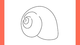 How to Draw a Spiral Beautiful Seashell Snail Shell step by step [upl. by Champ386]