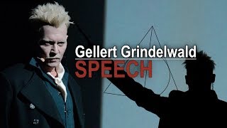 Gellert Grindelwald at ComicCon  THE SPEECH [upl. by Abshier]