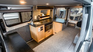 FULLY LOADED MICRO CAMPER VAN  FULL TOUR 2019 Ford Transit Connect [upl. by Tiffy]