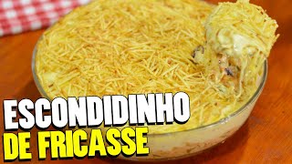 COMO FAZER ESCONDIDINHO DE FRICASSÊ DE FRANGO CREMOSO [upl. by Kapeed]