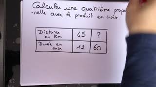 4ème et 3ème calculer une quatrième proportionnelle [upl. by Sasha]