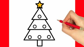 COMMENT DESSINER UN ARBRE DE NOËL [upl. by Eecram]