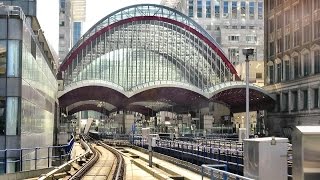 London Riding the DLR train from Bank to Lewisham via Canary Wharf [upl. by Lledra822]