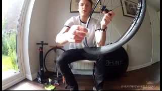 How to fit a Tubeless Road Bike Tyre by Hunt Bike Wheels [upl. by Iorio398]