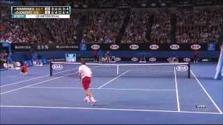 Stanislas Wawrinka vs Djokovic Aus Open 2014 1280 x 720 [upl. by Ahsienahs]