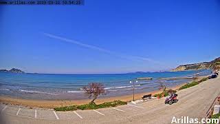 20230322 Arillas Corfu Live Webcam [upl. by Hilliary]