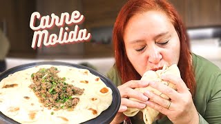 CARNE MOLIDA especial para BURRITOS  Receta Rápida carnemolida [upl. by Esoj]