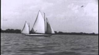 Catboat Regatta Detroit River 1926 [upl. by Nnyleuqaj]