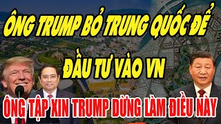 ÔNG TRUMP BỎ TRUNG QUỐC SANG VIỆT NAM ĐẦU TƯ KHỦNG– ÔNG TẬP LẬP TỨC XIN TRUMP DỪNG LÀM ĐIỀU NÀY [upl. by Claude]