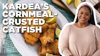 Kardea Browns CornmealCrusted Catfish  Delicious Miss Brown  Food Network [upl. by Rorry]