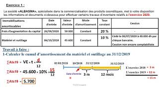 Les amortissements Exercice 1 [upl. by Currey]