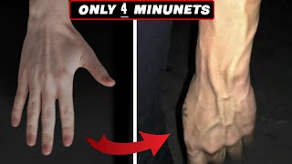 get veiny hands permanently in 4 minutes  step by step [upl. by Airahcaz]