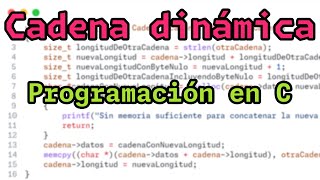 Concatenar cadena dinámica en C [upl. by Aliuqat]