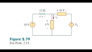 02 Calculate v and ix in the circuit of Fig 279 [upl. by England]