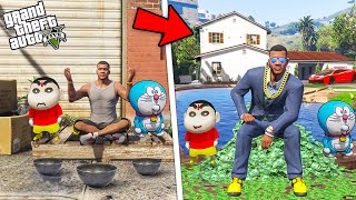 Franklin Shinchan amp Doraemon Change Their Poor Life To Richest Life in Gta 5 in Telugu  gta5 [upl. by Baecher]