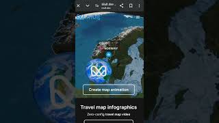 Create 3d Map animation for free in just 1minshorts short [upl. by Ginnifer]