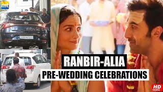 Alia BhattRanbir Kapoors Wedding Guest arrive at Vastu for prewedding celebrations [upl. by Snilloc]