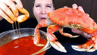 My First Dungeness Crab With Bloves Seafood Sauce • MUKBANG [upl. by Ynelram]