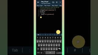 Day33  Palindrome using python 🐍  python shorts [upl. by Alliw864]