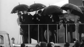 The Beatles  Wet Reception In Sydney  Arrival In Sydney Australia  British Pathe  11 June 1964 [upl. by Otipaga511]