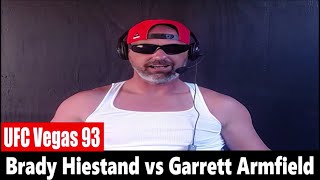 UFC Vegas 93 Brady Hiestand vs Garrett Armfield PREDICTION [upl. by Sirromad]