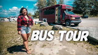 BUS CONVERTED INTO A 6ROOM TINY HOME TO LIVE amp TRAVEL DEBT FREE  BUS TOUR ALEJA ODYSSEY [upl. by Lachish]