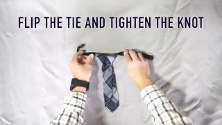 How to Tie a PreTied Childrens Necktie [upl. by Anelem]